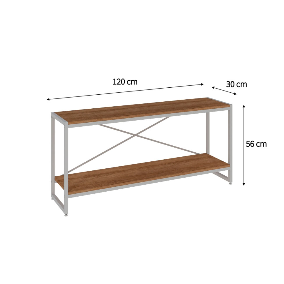 Rack Studio Mel e Branco 120 cm