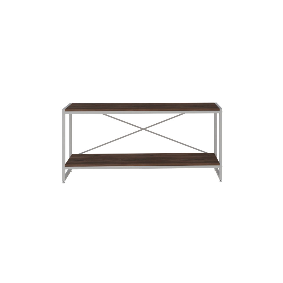 Rack Studio Nogal e Branco 120 cm