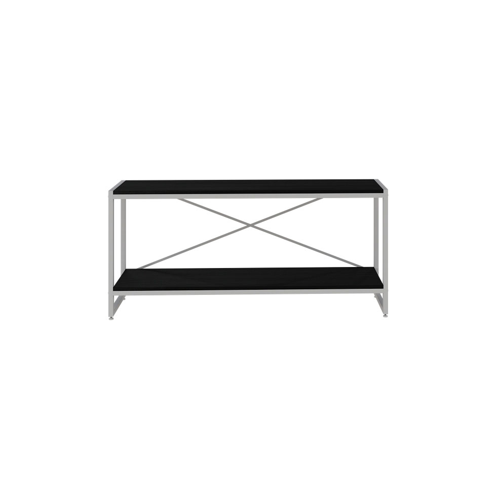Rack Studio Preto e Branco 120 cm