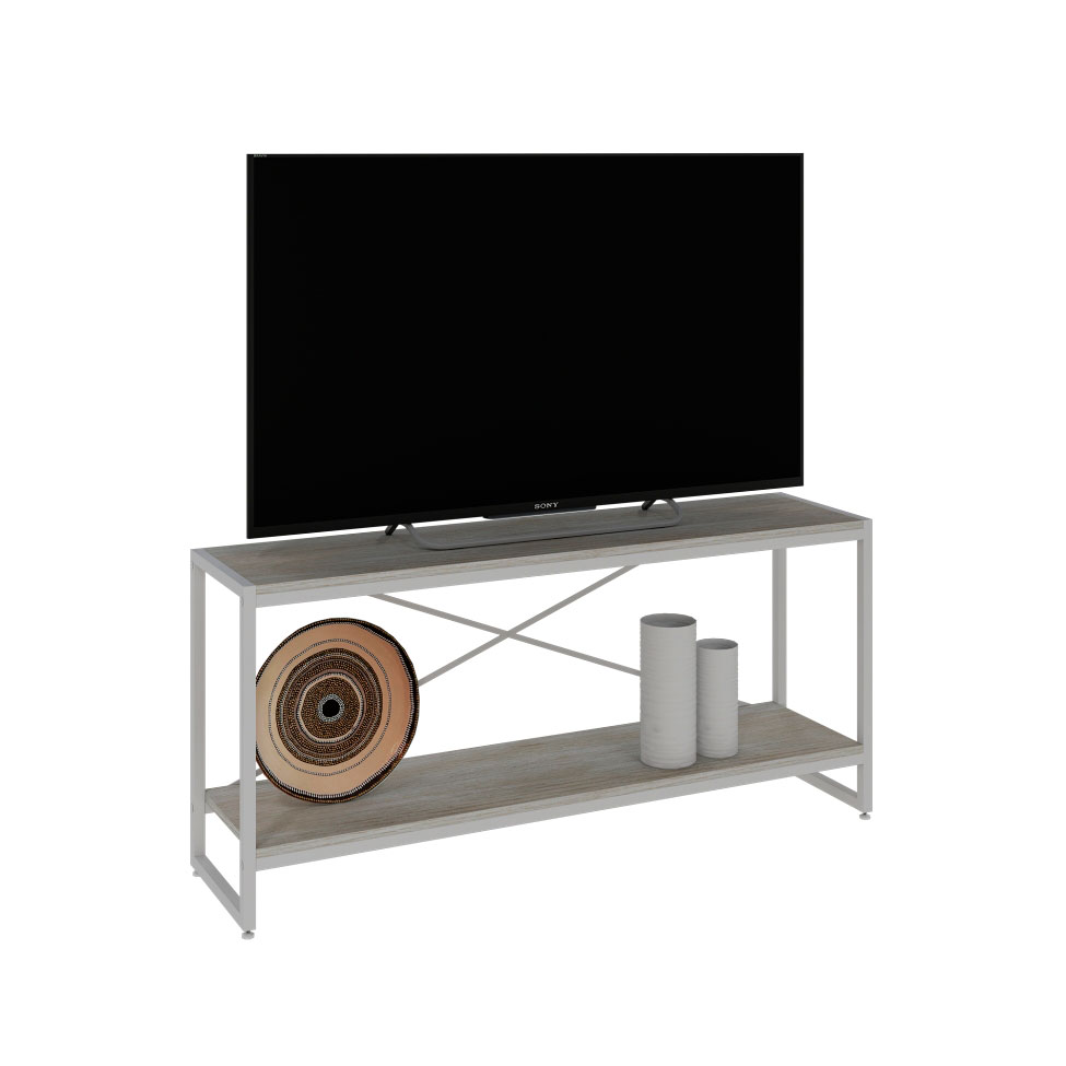 Rack Studio Snow e Branco 120 cm