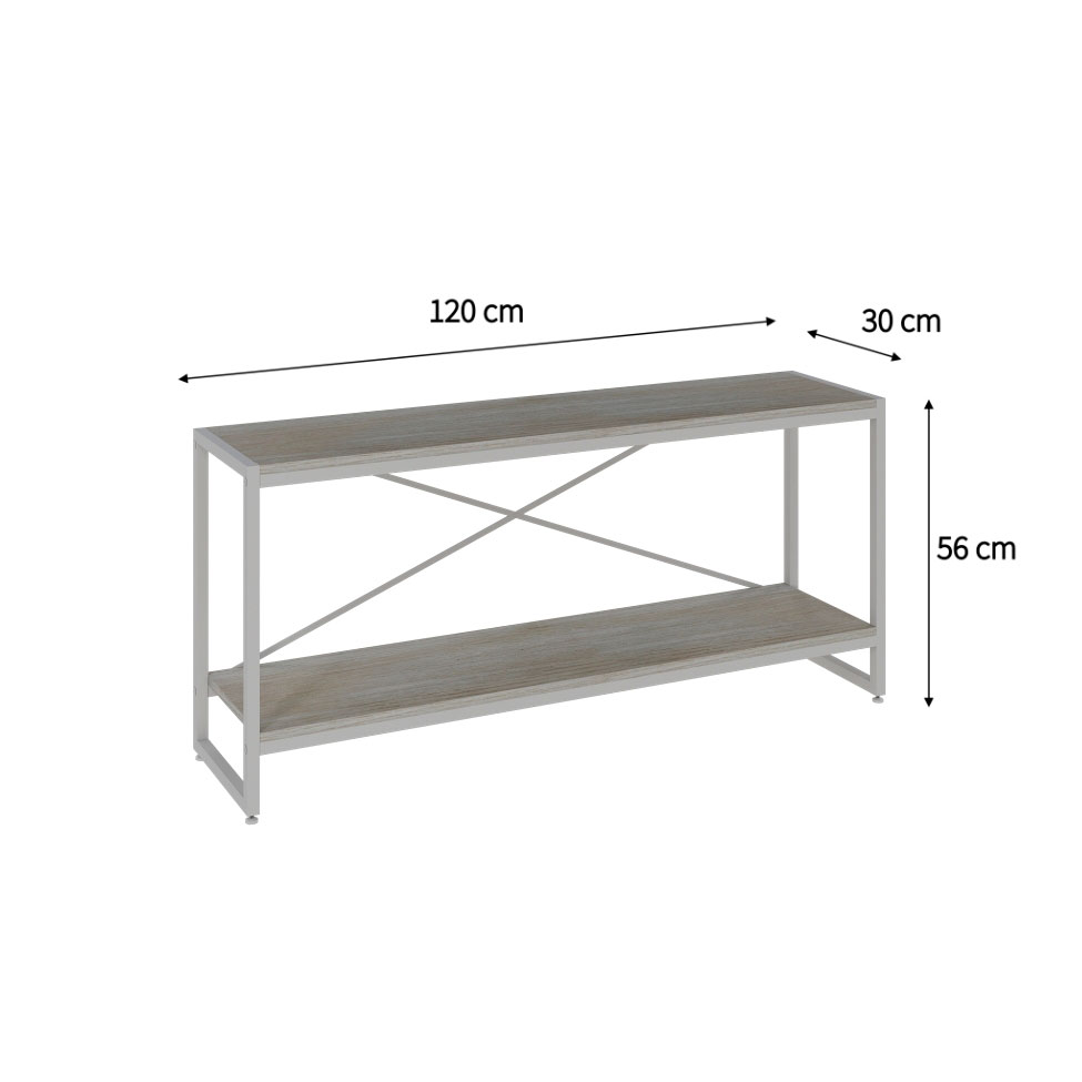 Rack Studio Snow e Branco 120 cm