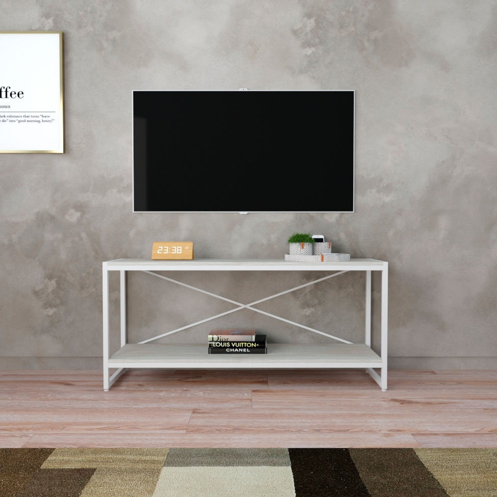 Rack Studio Snow e Branco 120 cm