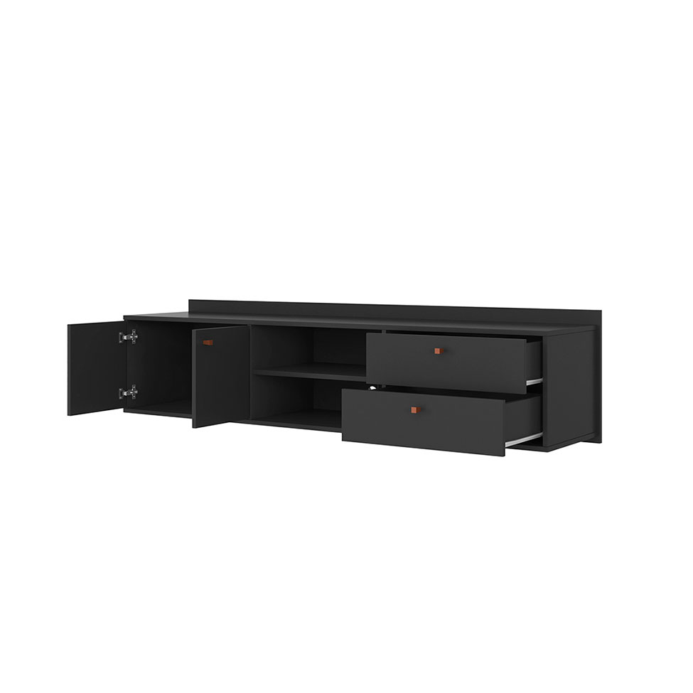 Rack Suspenso Torrens Preto 162 cm