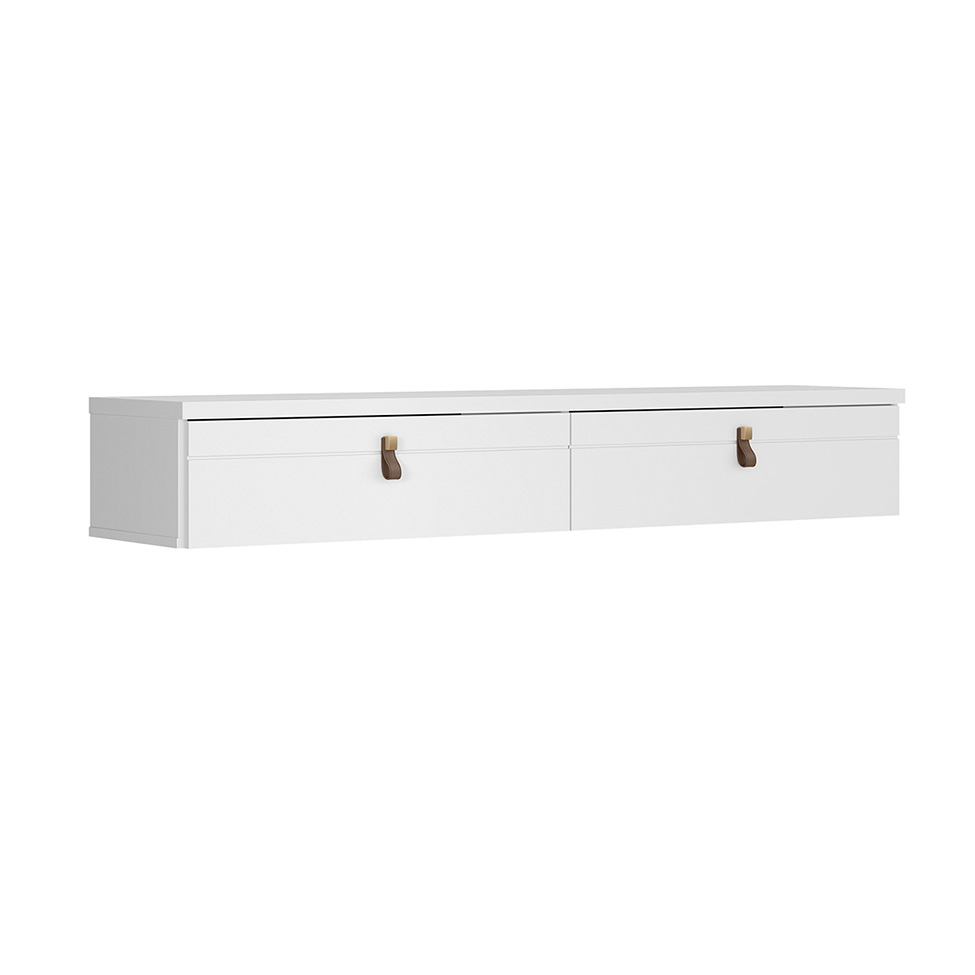 Rack Suspenso para TV até 50 Polegadas Line 2 Portas Branco 135 cm