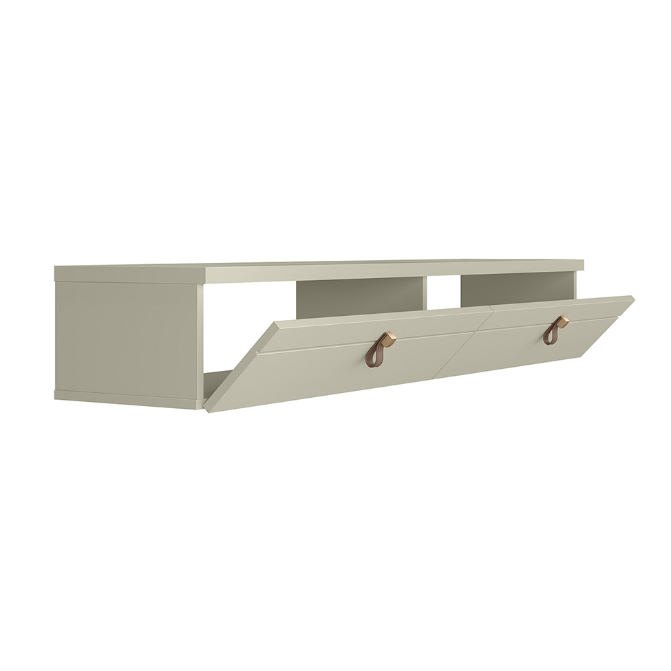 Rack Suspenso para TV até 50 Polegadas Line 2 Portas Off White 135 cm