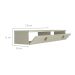 Rack Suspenso para TV até 50 Polegadas Line 2 Portas Off White 135 cm