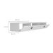 Rack Suspenso para TV até 55 Polegadas Line 2 Portas Branco 160 cm