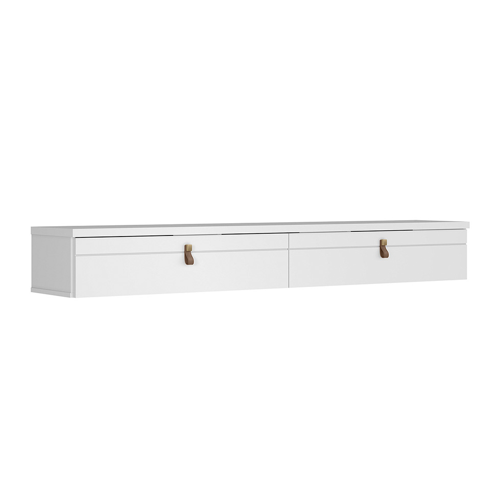 Rack Suspenso para TV até 55 Polegadas Line 2 Portas Branco 160 cm