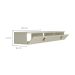 Rack Suspenso para TV até 55 Polegadas Line 2 Portas Off White 160 cm