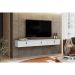 Rack Suspenso para TV até 65 Polegadas Line 3 Portas Branco 180 cm