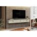 Rack Suspenso para TV até 65 Polegadas Line 3 Portas Off White 180 cm