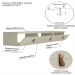 Rack Suspenso para TV até 65 Polegadas Line 3 Portas Off White 180 cm