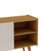 Rack Vértice Ripado 2 Portas Off White e Cinamomo