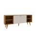 Rack Vértice Ripado 2 Portas Off White e Cinamomo