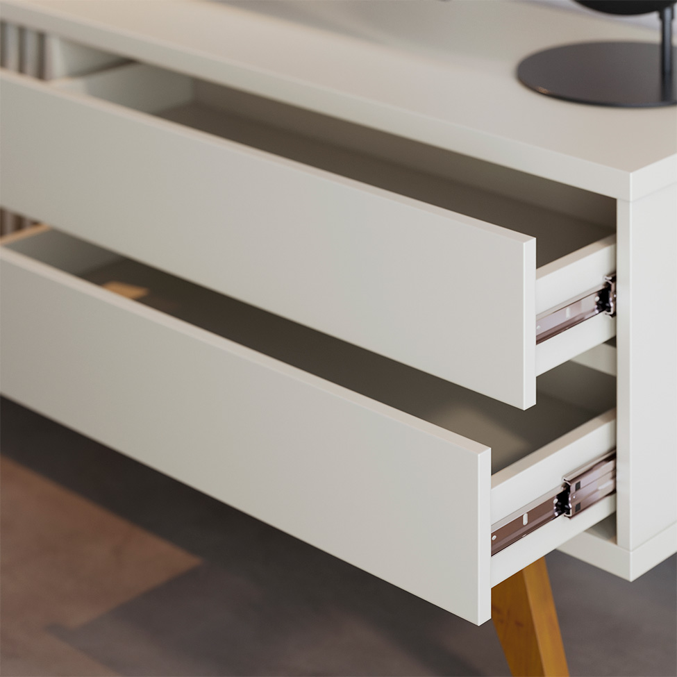 Rack Veneza 1 PT 2 GV Off White 200 cm