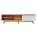 Rack Veneza 1 PT e 2 GV Freijó e Off White 200 cm