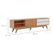 Rack Veneza 1 PT e 2 GV Freijó e Off White 200 cm