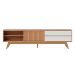 Rack Veneza 1 PT e 2 GV Freijó e Off White 200 cm