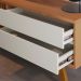 Rack Veneza 1 PT e 2 GV Freijó e Off White 200 cm