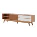Rack Veneza 1 PT e 2 GV Freijó e Off White 200 cm