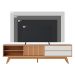 Rack Veneza 1 PT e 2 GV Freijó e Off White 200 cm