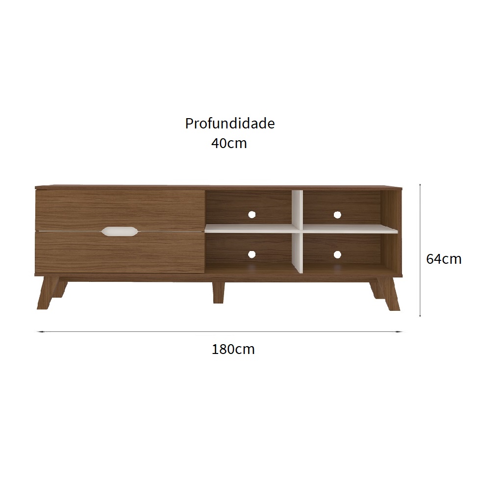 Rack Verona 2 GV Cedro e Off White 180 cm