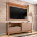 Rack com Painel Extensível até 65 Polegadas Mondrian 1 Porta 1 Gaveta Capuccino e Freijó