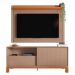 Rack com Painel Extensível até 65 Polegadas Mondrian 1 Porta 1 Gaveta Capuccino e Freijó