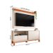 Rack com Painel Extensível até 65 Polegadas Mondrian 1 Porta 1 Gaveta Off White e Freijó
