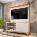 Rack com Painel Extensível até 65 Polegadas Mondrian 1 Porta Off White e Freijó