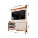 Rack com Painel Extensível até 65 Polegadas Mondrian 1 Porta Off White e Freijó