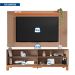Rack com Painel Extensível até 65 Polegadas Mondrian 2 Portas Capuccino e Freijó