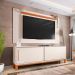 Rack com Painel Extensível até 65 Polegadas Mondrian 2 Portas Off White e Freijó
