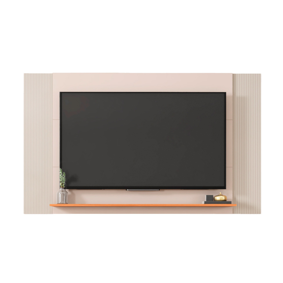 Rack com Painel Extensível até 65 Polegadas Mondrian 2 Portas Off White e Freijó