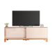 Rack com Painel Extensível até 65 Polegadas Mondrian 2 Portas Off White e Freijó