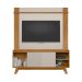 Rack com Painel Extensível para TV até 55 Polegadas Aurum 1 Porta Off White e Nature