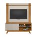 Rack com Painel Extensível para TV até 55 Polegadas Aurum 1 Porta Off White e Nature