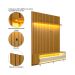 Rack com Painel Ripado até 70 Polegadas Sintra com LED 2 GV Cedro e Off White Alt 218 Larg 177 cm