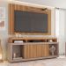 Rack com Painel Ripado para TV até 60 Polegadas New Oscar Buriti e Fendi