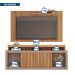 Rack com Painel Ripado para TV até 60 Polegadas New Oscar Buriti e Fendi