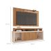 Rack com Painel Ripado para TV até 60 Polegadas New Oscar Buriti e Off White