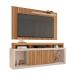 Rack com Painel Ripado para TV até 60 Polegadas New Oscar Buriti e Off White