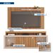 Rack com Painel Ripado para TV até 60 Polegadas New Oscar Buriti e Off White