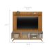 Rack com Painel Ripado para TV até 75 Polegas Istambul 2 Portas Off White e Nature
