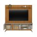 Rack com Painel Ripado para TV até 75 Polegas Istambul 2 Portas Off White e Nature