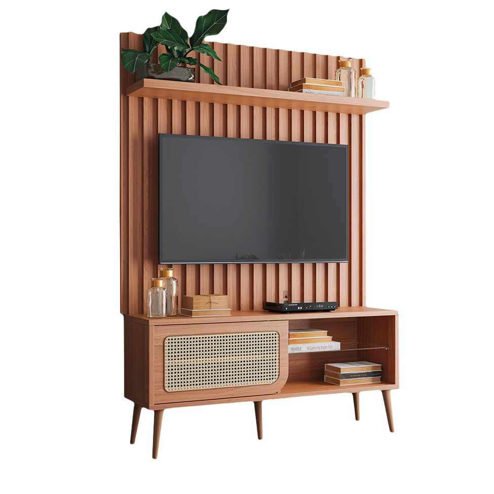 Rack com Painel para TV até 55 Polegadas Balu 1 PT Freijó