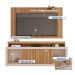 Rack com Painel para TV até 60 Polegadas Requinte Buriti e Off White