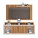 Rack com Painel para TV até 60 Polegadas Requinte Buriti e Off White