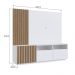 Rack com Painel para TV até 65 Polegadas Renesse Branco e Mel 180 cm