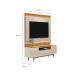 Rack com Painel para TV até 70 Polegadas Liam com LED 3 PT Tauari e Off White